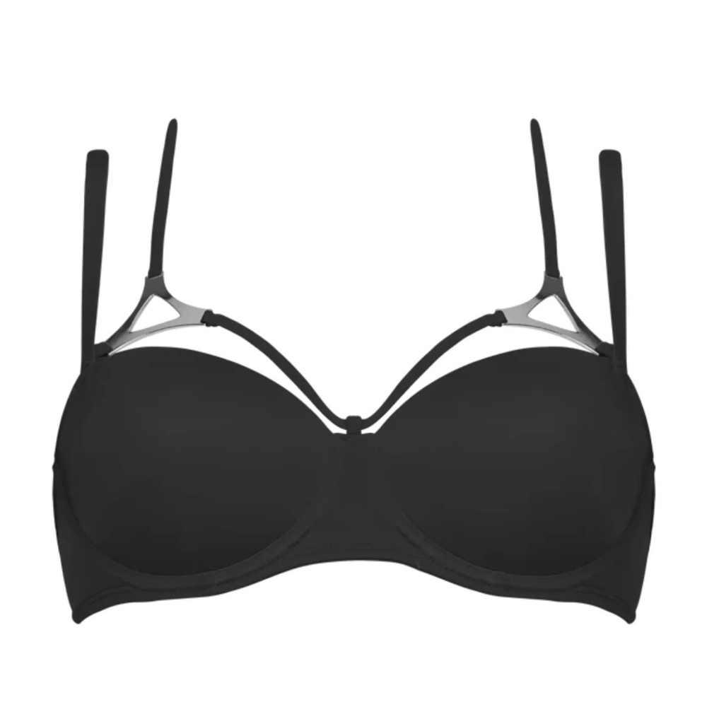 MARLIES DEKKERS UNDRESSED TRIANGLE WIRE PADDED BRA - BLACK